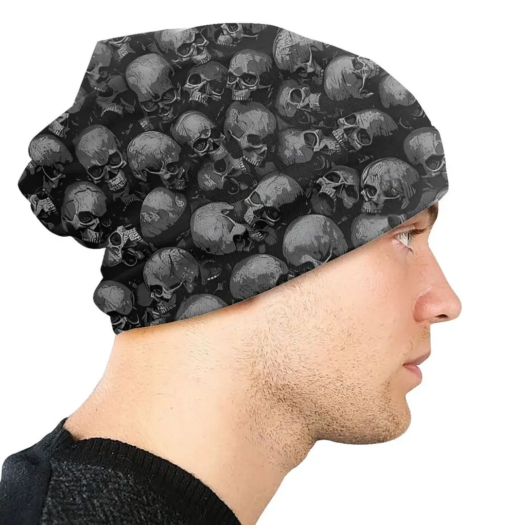 Bonnet Têtes de Mort Noir pour Homme et Femme – Image 3