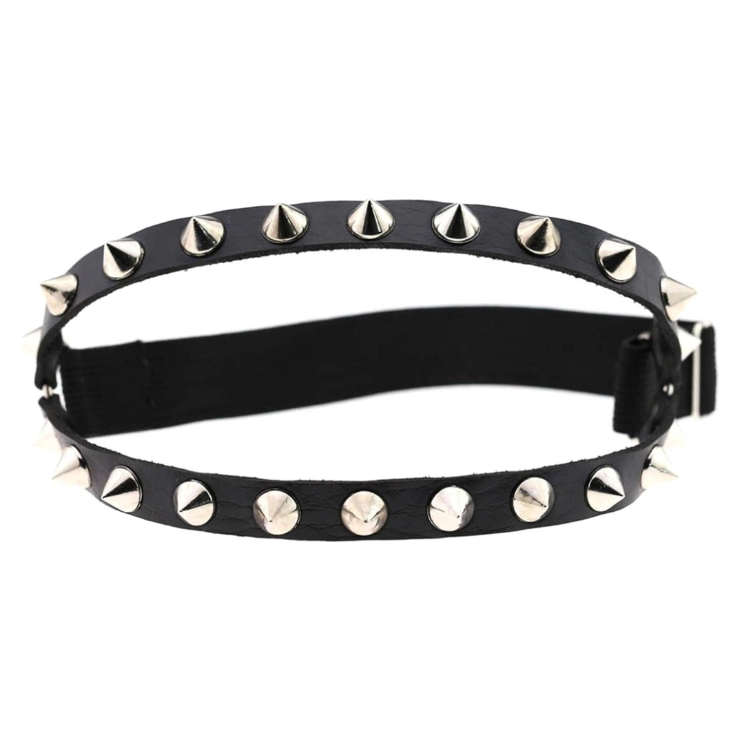 Jarretières Cloutées à Double Lanière en Cuir pour Genoux – Image 4