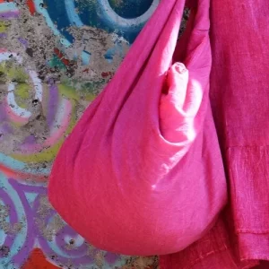 Sac forme BOHO en voile de coton entièrement zippé