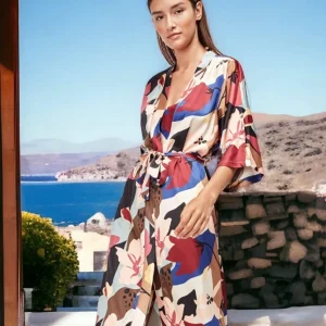 Kimono GISELA et ses motifs multicolores