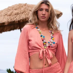 Cache coeur boho-style de couleur unie