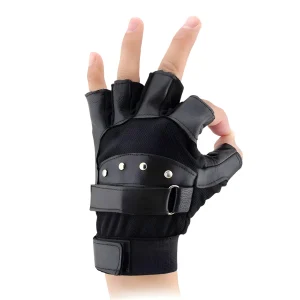 Mitaines Cuir Homme Doublure Chaude & Fermeture Velcro