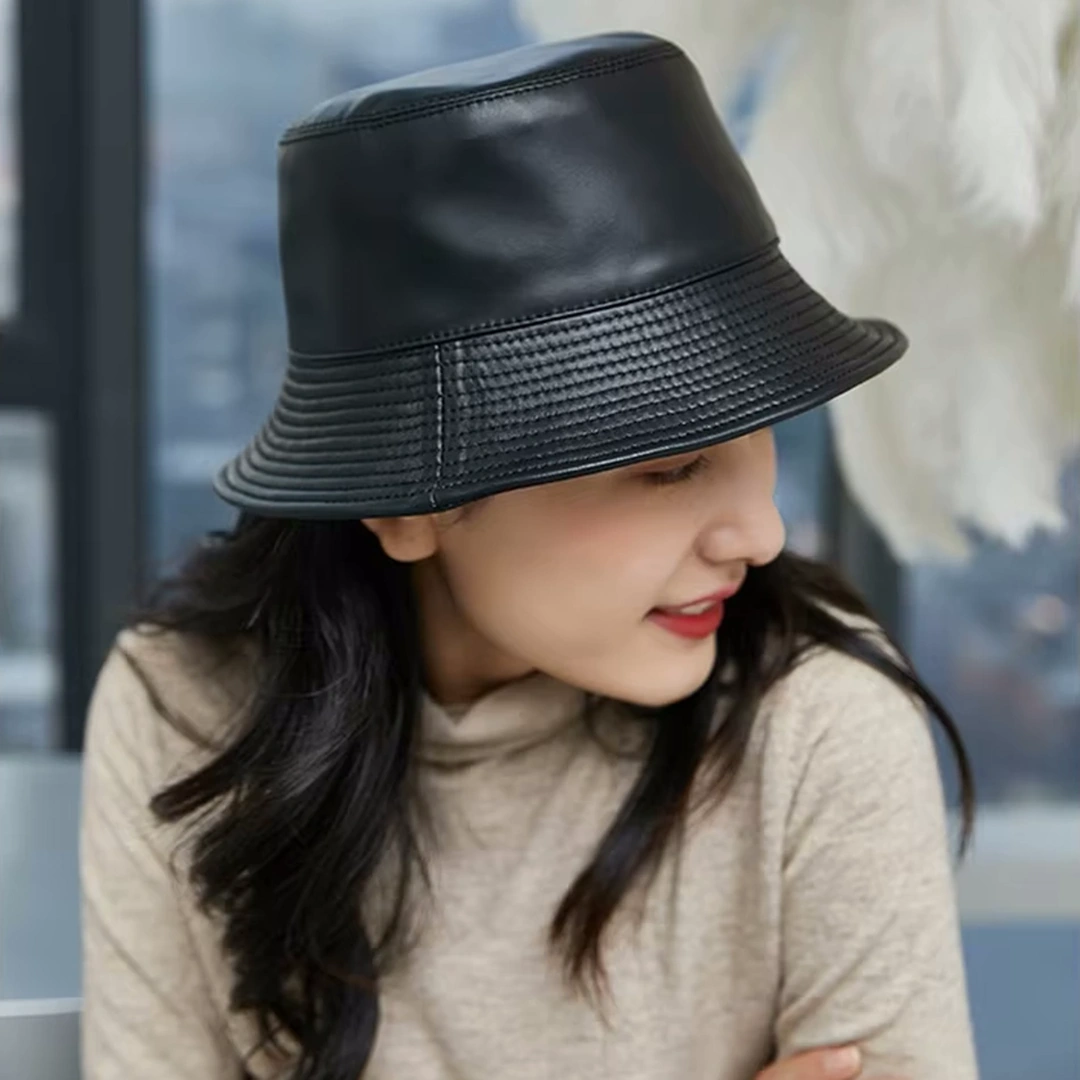 Bob Noir en Cuir PU Homme Femme avec Doublure Confort – Image 3