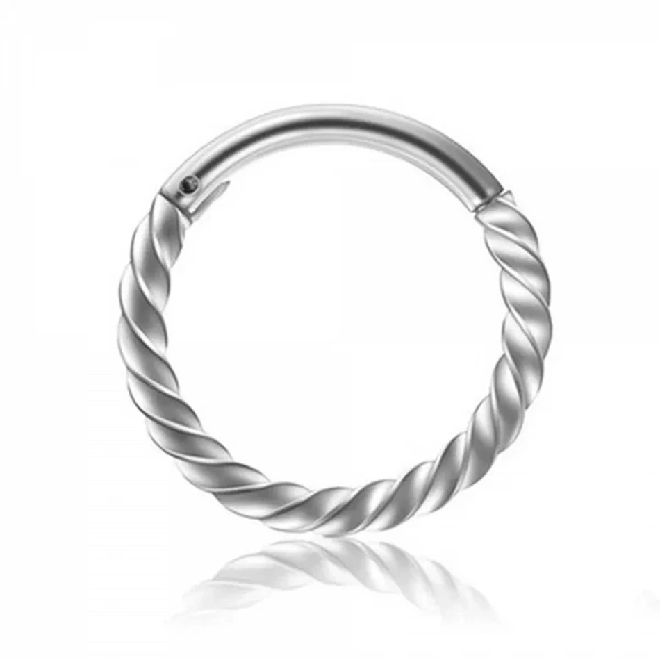 Piercing Anneau À Charnière Torsadé en acier à haute précision – Image 5
