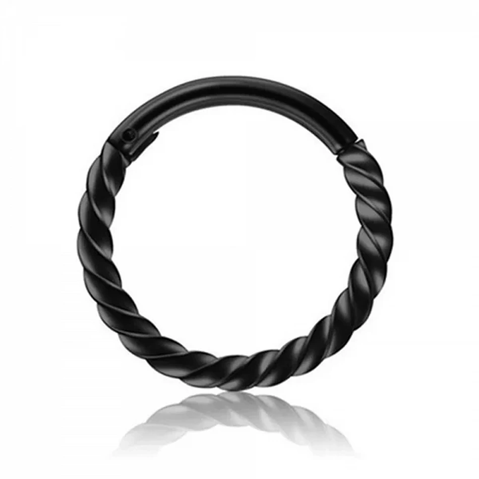 Piercing Anneau À Charnière Torsadé en acier à haute précision – Image 6