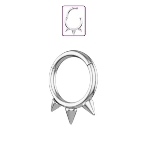 Piercing Anneau À Charnière Triple Spike