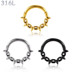 Piercing Anneau Clicker Chaîne Maillons à Pointes Fines