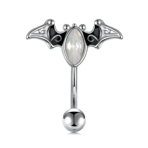 Piercing Arcade Chauve-Souris Sertie d’une Opalite