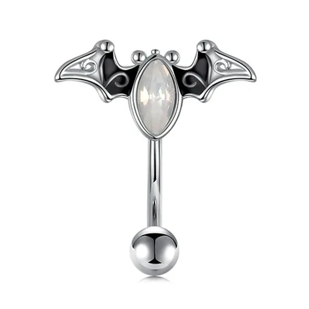 Piercing Arcade Chauve-Souris Sertie d’une Opalite