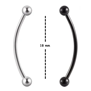 Piercing Banane 18 mm pour Snake Eyes ou Lobe Transversal