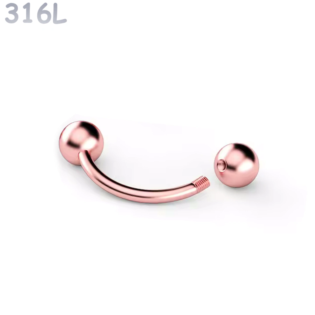Piercing Banane Acier 316L 1,2 mm – 6 à 12 mm – Image 8