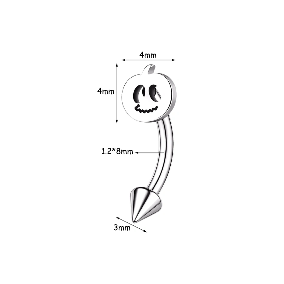 Piercing Banane Citrouille & Spike en Acier Chirurgical – Image 4