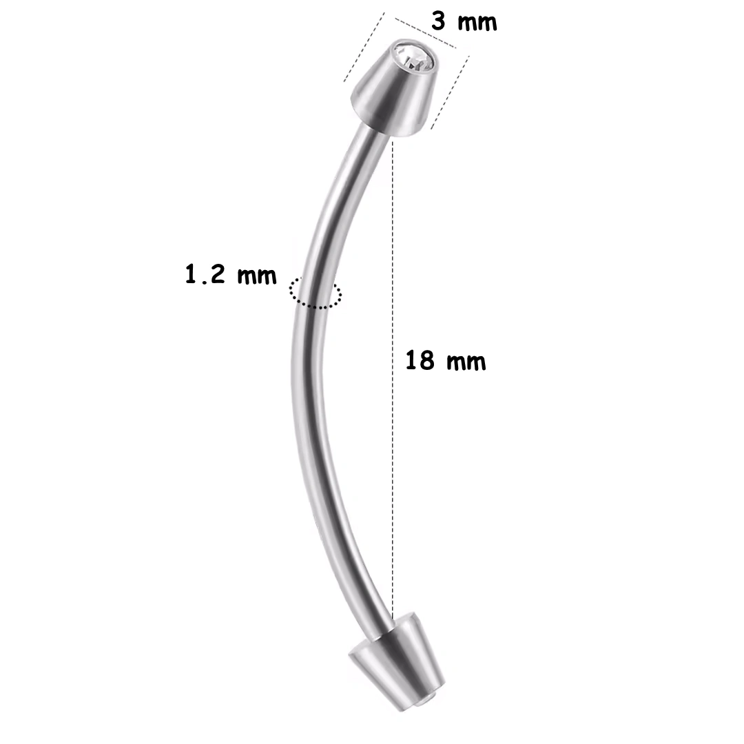 Piercing Banane Spikes Sertis – Snake Eyes & Lobe Horizontal – Image 3