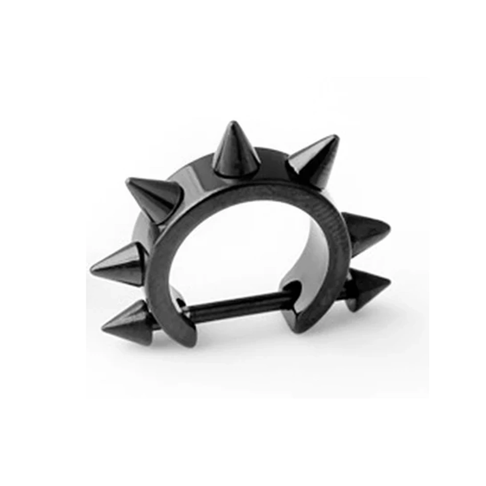Piercing Barbell Demi-Cercle en Acier avec Spikes – Image 6