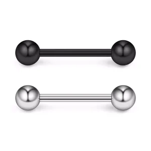Piercing Barbell Double Bille pour Langue Bridge & Téton