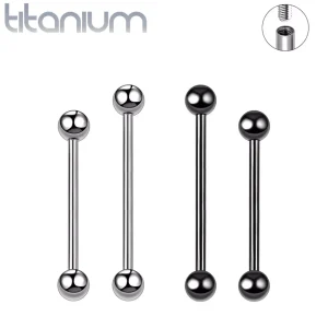 Piercing Barbell en Titane pour Lobe Transversal 28 ou 32 mm