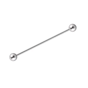 Piercing Industriel Oreille Double Bille en Acier Chirurgical