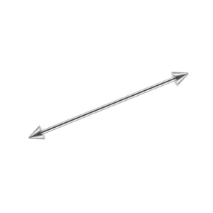 Piercing Industriel Oreille Double Spike en Acier Chirurgical