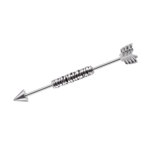 Piercing Industriel Oreille Flèche Incendiaire en Acier Chirurgical