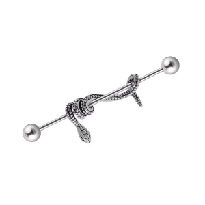 Piercing Industriel Serpent Enroulé en Acier Chirurgical
