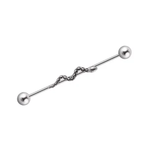 Piercing Industriel Serpent Rampant en Acier Chirurgical