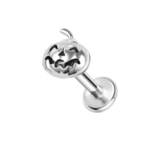 Piercing Labret Citrouille Texturée en Acier Chirurgical