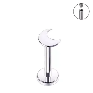 Piercing Labret Croissant de Lune en Titane