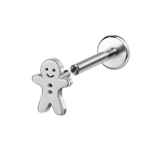 Piercing Labret Pain d’Épices en Acier