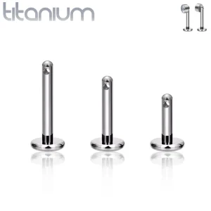 Piercing Labret Titane à Filetage Interne Latéral