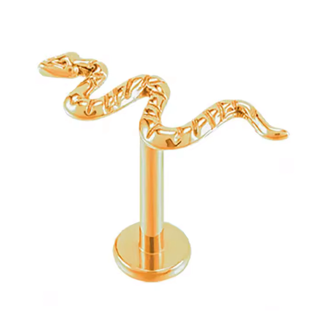 Piercing Labret Titane à Motif Serpent – Cartilage & Lèvre – Image 6