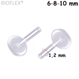Piercing Labret de Remplacement Bioflex® Threadless 6–10 mm