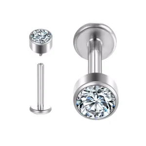 Piercing Labret en Titane à Zircon