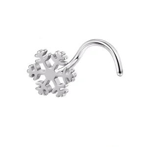 Piercing Narine Stud en U Flocon de Neige en Acier
