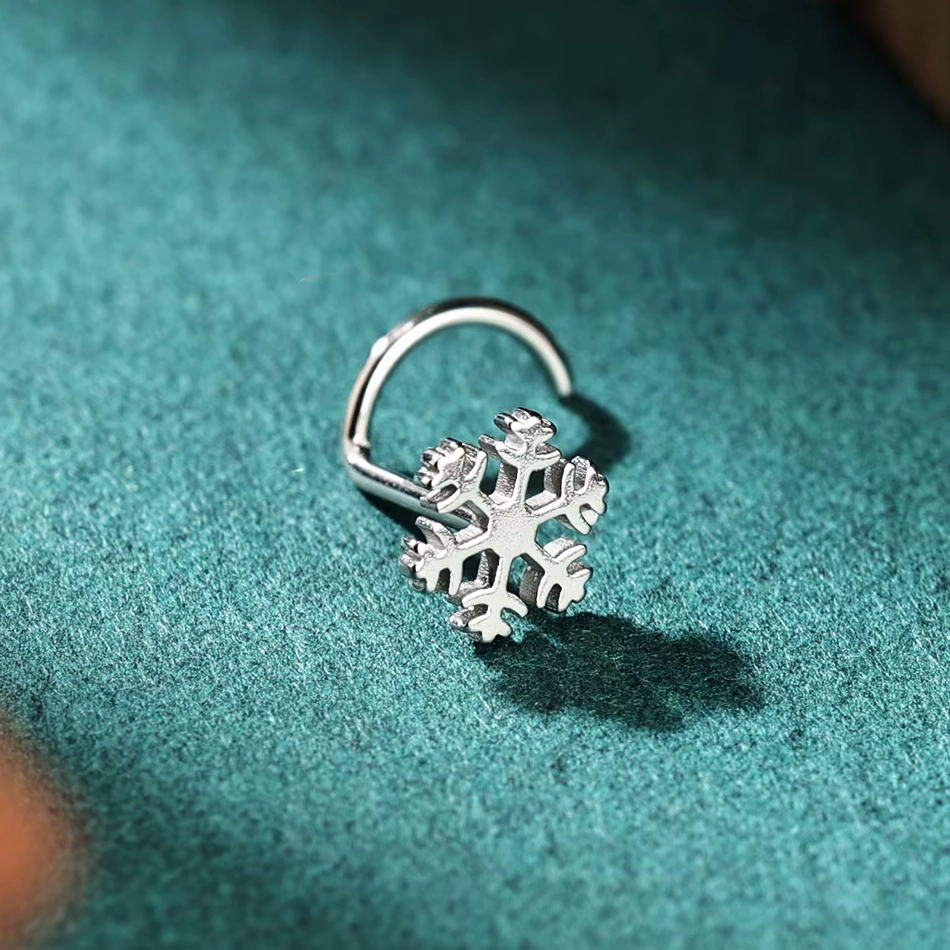 Piercing Narine Stud en U Flocon de Neige en Acier – Image 4