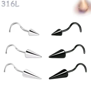 Piercing Narine Tige Courbée en U à Pointe Conique 6-10 mm