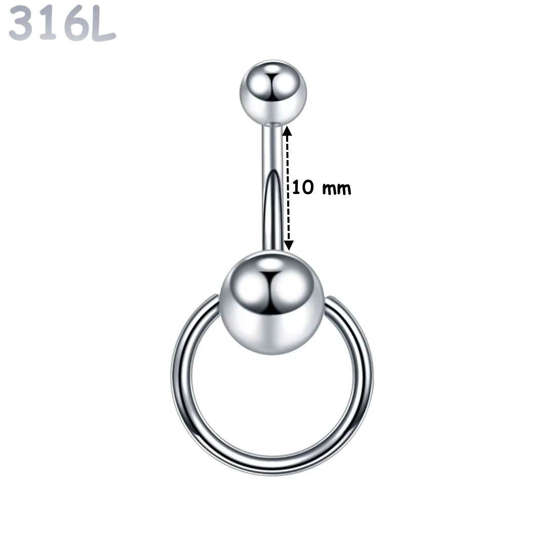 Piercing Nombril Anneau CBR Suspendu Acier 316L – Image 7