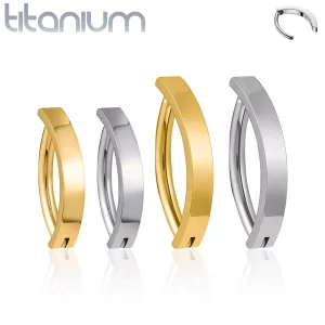 Piercing Nombril Anneau Clicker en Titane Brut ou Doré