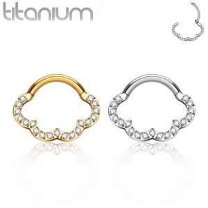 Piercing Nuage Étincelant en Titane ASTM-F136 à Charnière