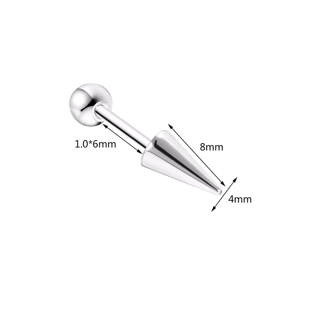 Piercing Punk Barbell à Spike pour Cartilage & Labret Central – Image 7
