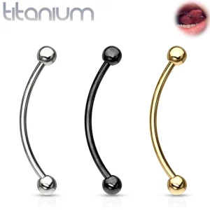 Piercing Snake Eyes Barbell Courbé en Titane 14-16 mm