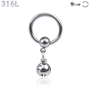 Piercing Téton Anneau CBR Acier 316L à Clochette