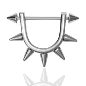 Piercing Téton en Forme de “U” Orné de 7 Pointes
