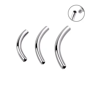 Tige Courbée (Banane) de Remplacement en Titane – Filetage Interne, 1.2 mm
