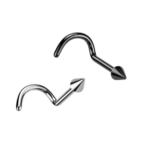 Piercing narine Stud en U en acier avec spike