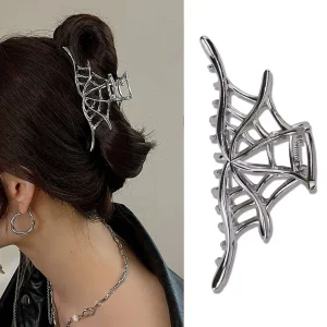 Pince à Cheveux Toile d’Araignée en Acier