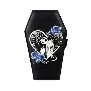 Portefeuille Cercueil Gothique Cuir Noir Jack & Sally