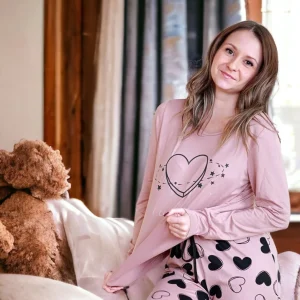 Pyjama coeur en coton modal