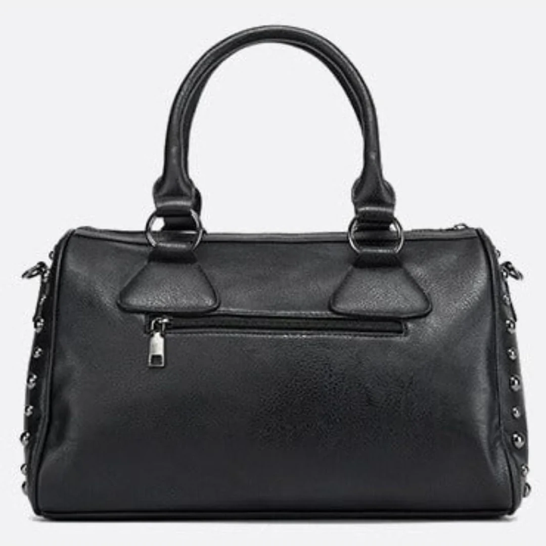 Sac à Main en Cuir avec Tête de Mort Scintillante & Rivets – Image 7