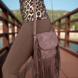 Petit sac bandoulière à franges