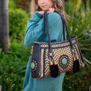 Grand sac vintage tout cuir